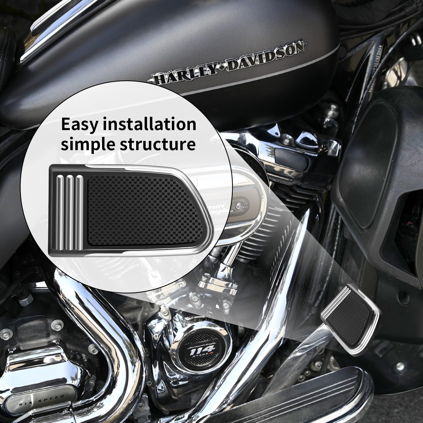 JAER Motorcycle CNC Universal M6 Racing Gear Shift Lever Peg Brake Pedal Shifter Foot Pegs - View #8