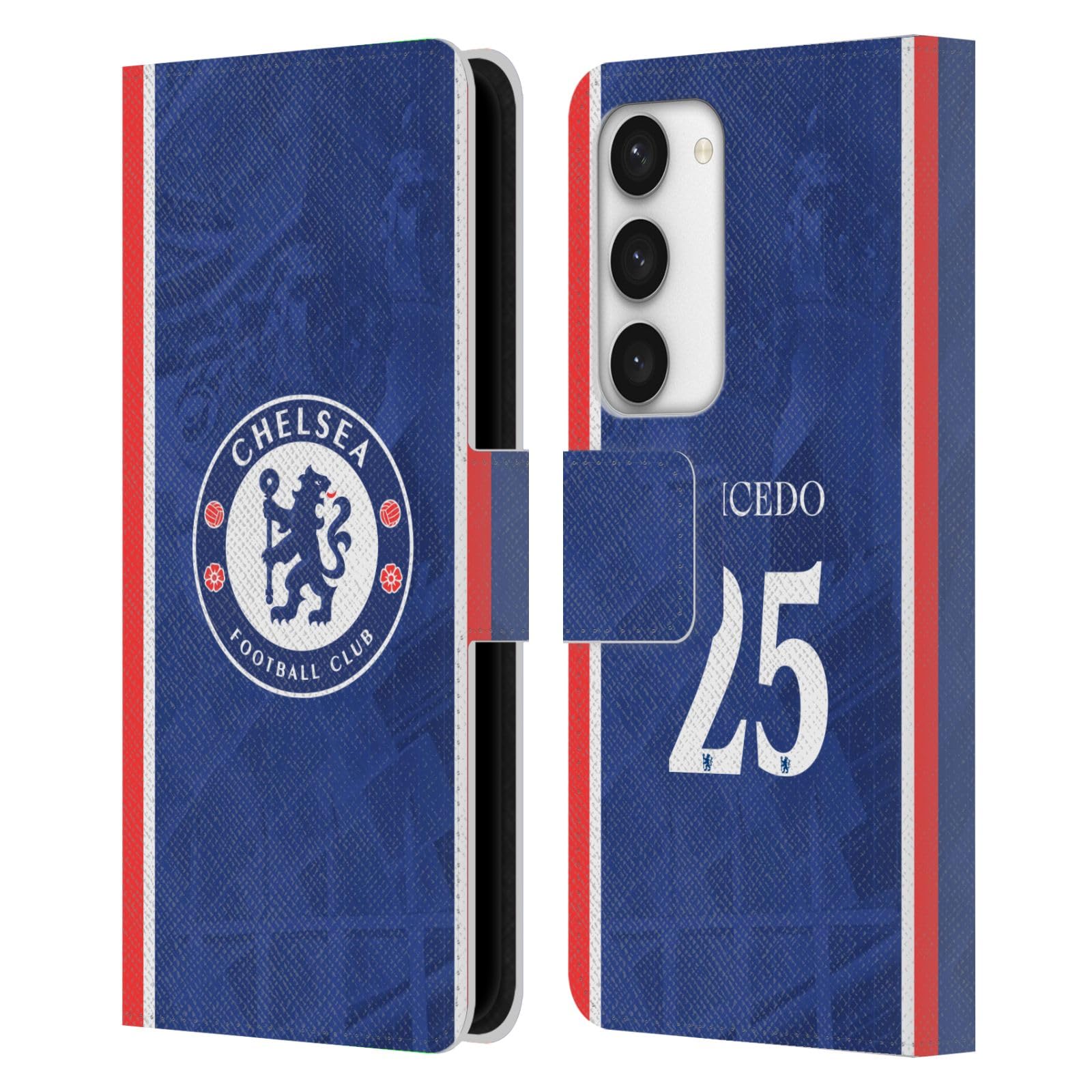 Housse cuir Samsung S23 Chelsea Caicedo idéale au stade ou pour le quotidien