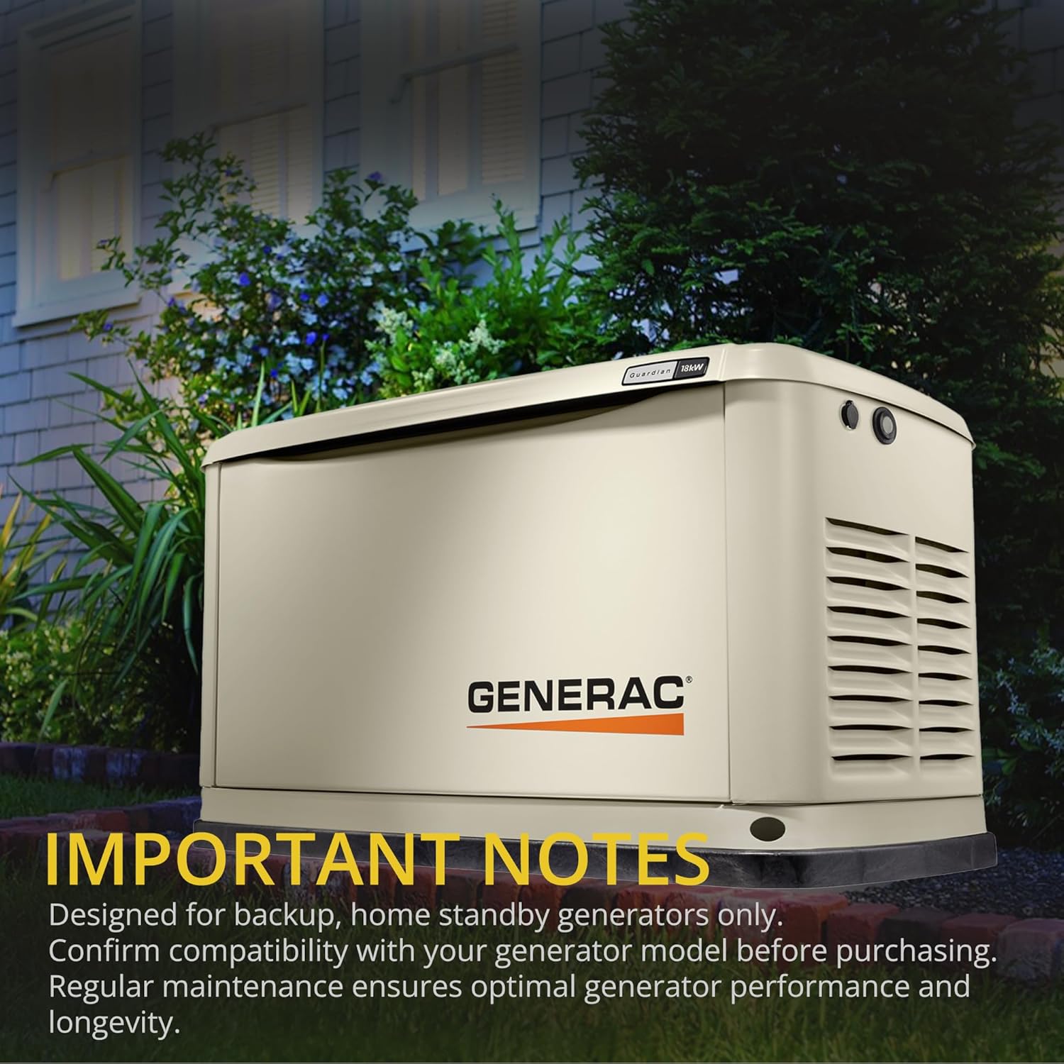 Universal Generator Part Replacement Maintenance Kit 0J57670SSM for Select Generac 410cc and 990cc Engines for Home Stand by Back Up Generators Ranging from 7kw to 18kw, with Full Synthetic Motor Oil