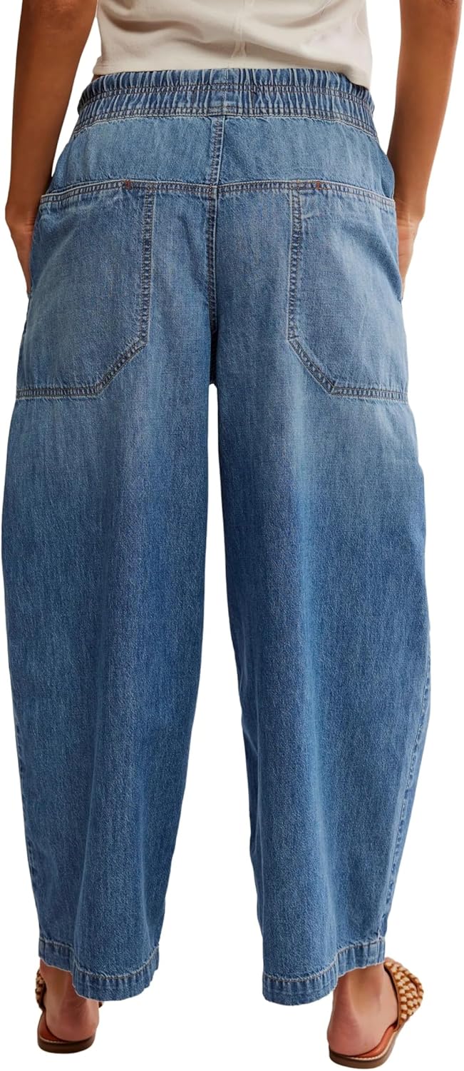 Majdan Wide Leg Jeans for Women Casual Relaxed Cropped Boyfriend Denim Pants Capri Ankle Pants with Pockets - Image 2