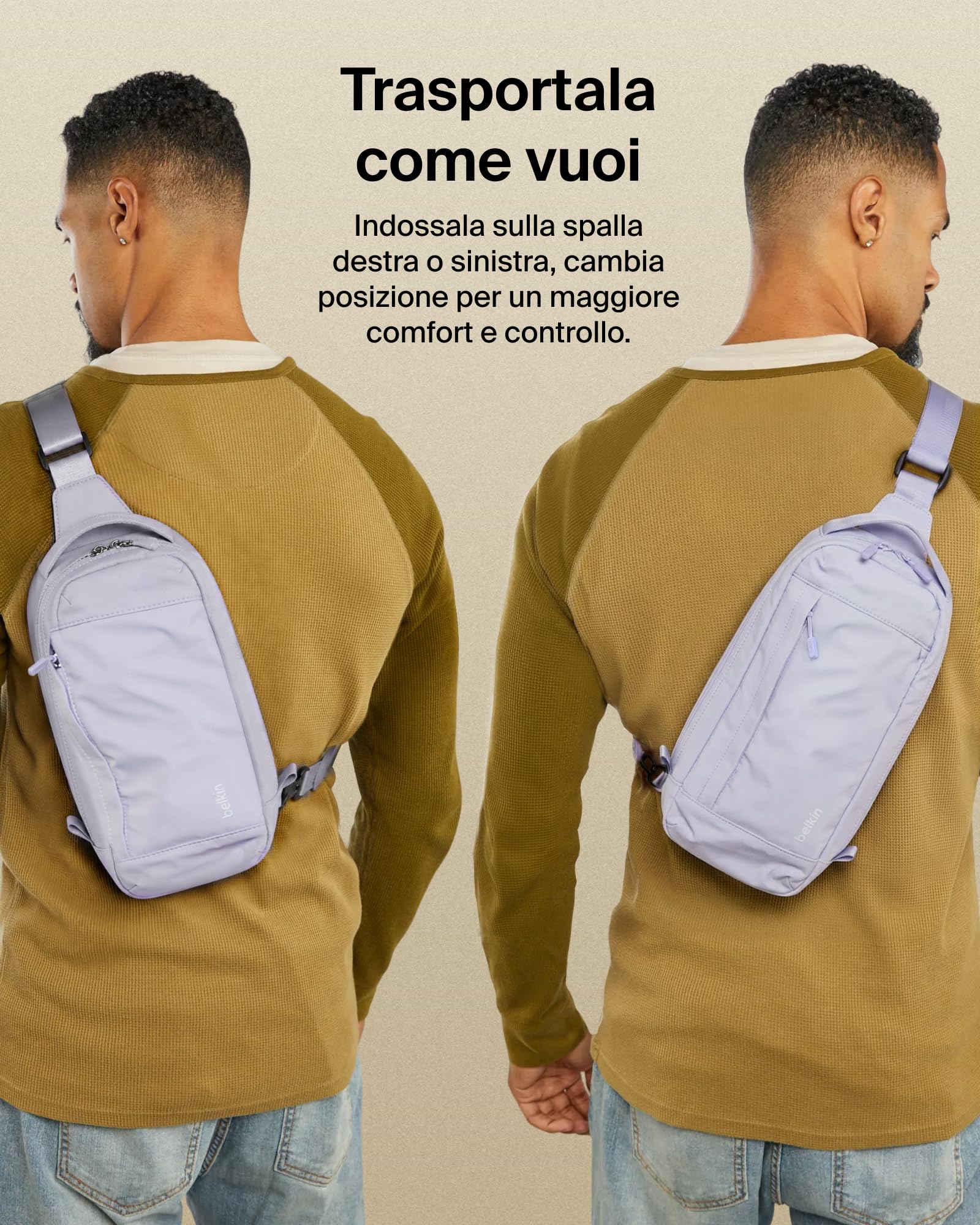 Belkin Gaming Borsa per Nintendo Switch 2 Protettiva da Viaggio - Viola | Borsa Crossbody, Custodia Protettiva da Trasporto per Accessori Console, Interno Morbido, Leggera, 10 Slot per Schede Giochi