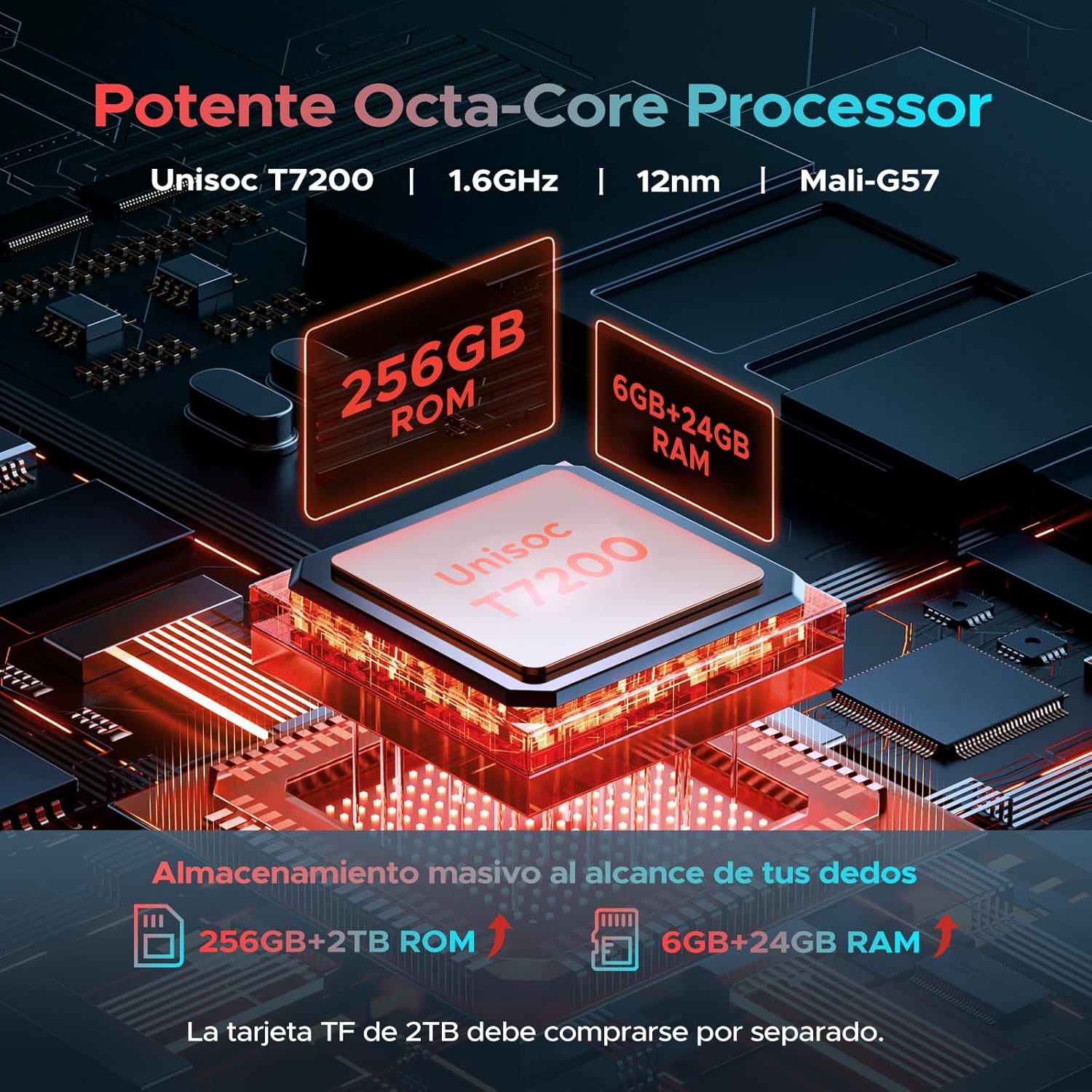 U11 Pro Android 16 Tablet 11 Pulgadas, 30GB RAM+256GB ROM/2TB TF, Tablet Gaming Octa-Core, HD IPS 90Hz, 8580mAh Batería, WiFi 5/ Widevine L1/ 13MP+5MP/Face ID/GMS/3.5mm Jack Tablets para Niños 6