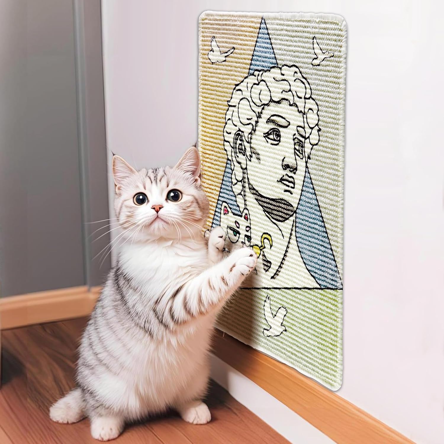 Polamg Sisal Cat Scratcher Mat, 26.6 x 15.8 Inch Cat