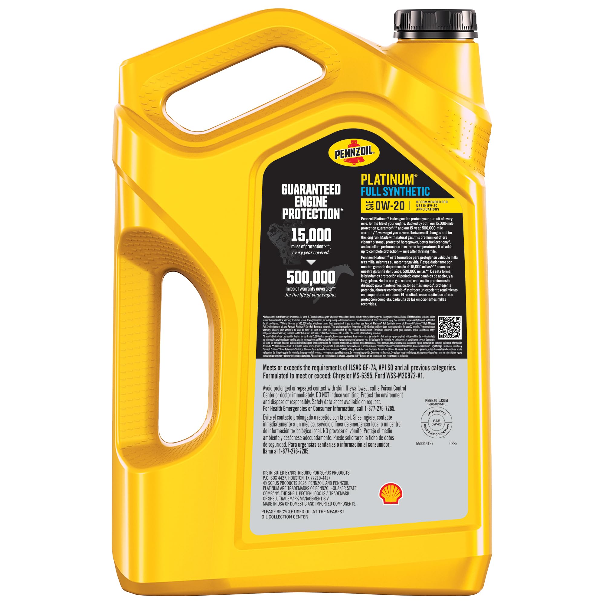 Amazon | Pennzoil Platinum フルシンセティック 0W-20 モーターオイル
