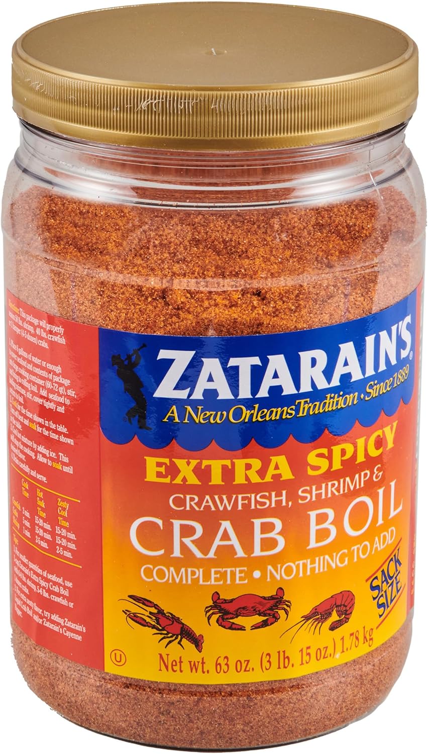 Zatarain's Extra Spicy Crawfish, Shrimp & Crab Boil 63 oz Amazon.ca