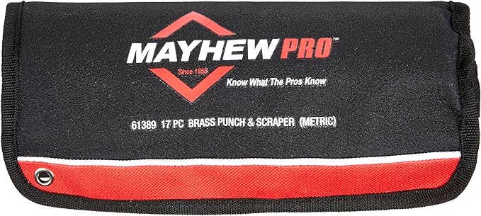 Mayhew Tools 61389 Juego de Punzón y Raspador de Latón, 17 Piezas Métrico miniatura 4
