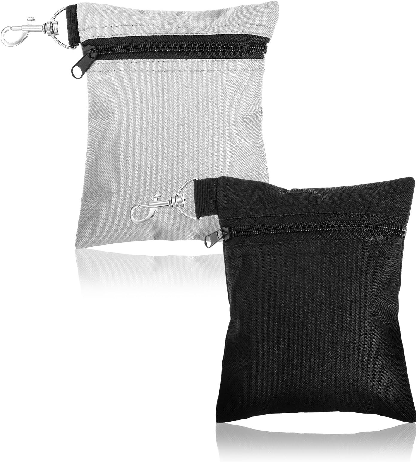 2 Pcs Golf Tee Pouch Golf Tee Bag Accessory Bag with Zipper & Clip for Men Women