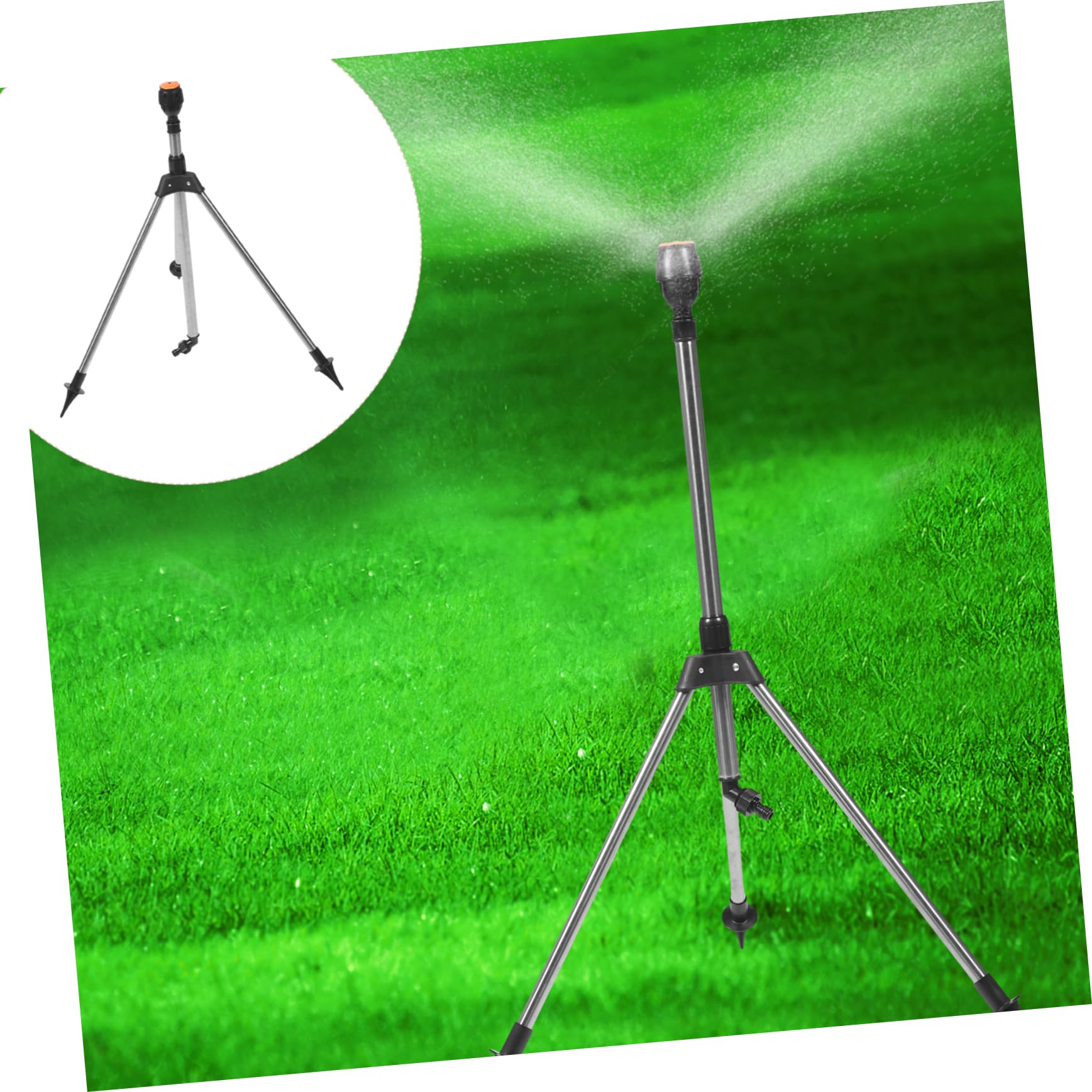 POPETPOP Arroseur Rotatif Automatique sur Trépied en Alliage D'aluminium et Plastique, Rétractable, pour L'irrigation des Arbres et Terres Agricoles
