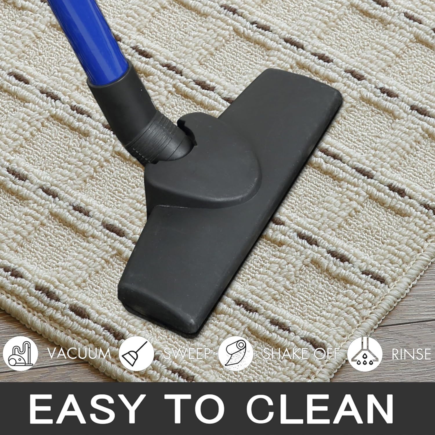 Modern with Blue Stripes,Welcome Door Mats Outdoor Indoor,Stain and Fade Resistant, Non-Slip Backing Entry Mat Low Profile Doormat for Entryway，Suitable for Living Room and Front Door Entrance 32“X48'