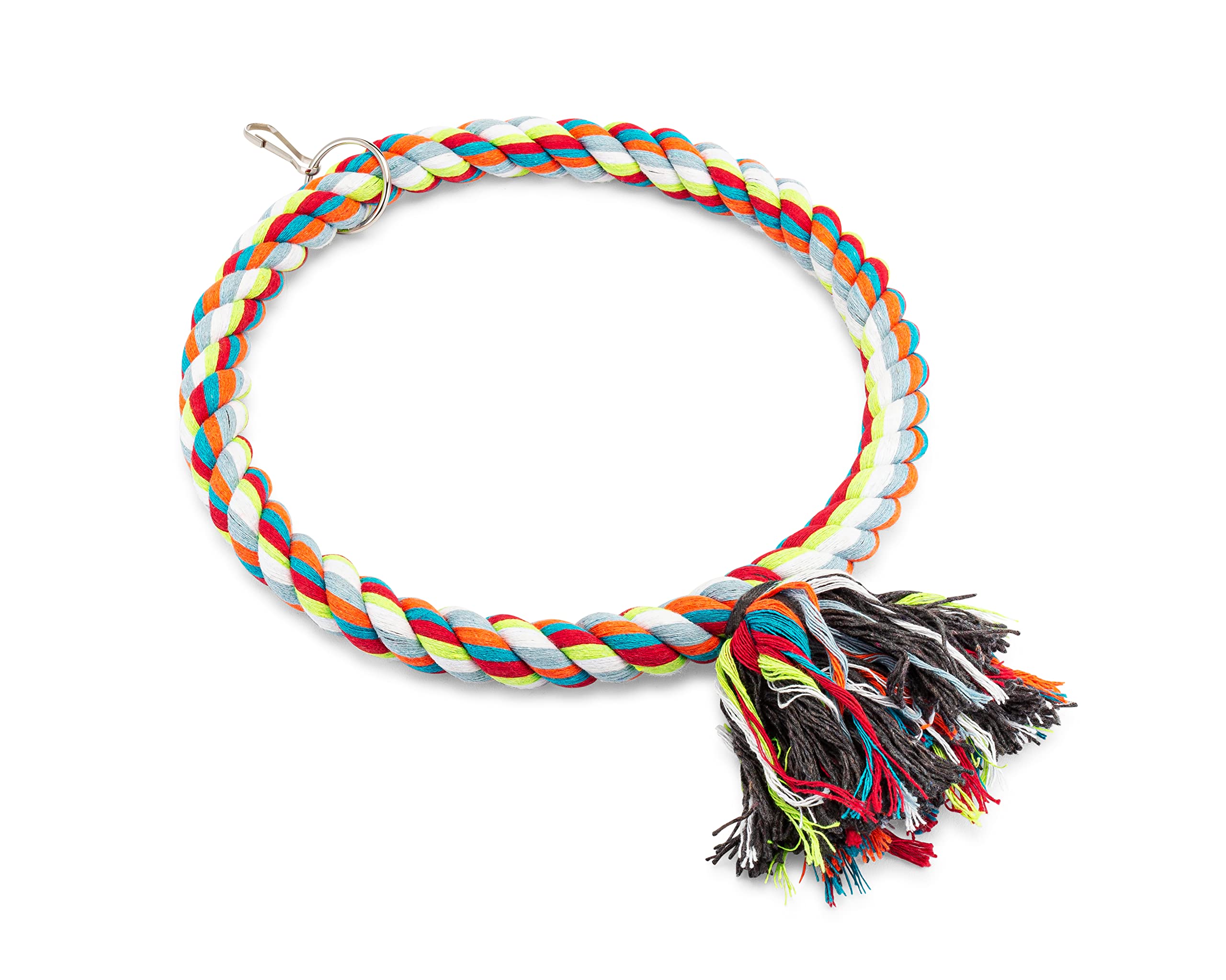 Perca grande de algodón para pájaros, hecha con materiales naturales, segura para escalar y masticar, ideal para loros grises africanos, cacatúas, periquitos y cacatúas