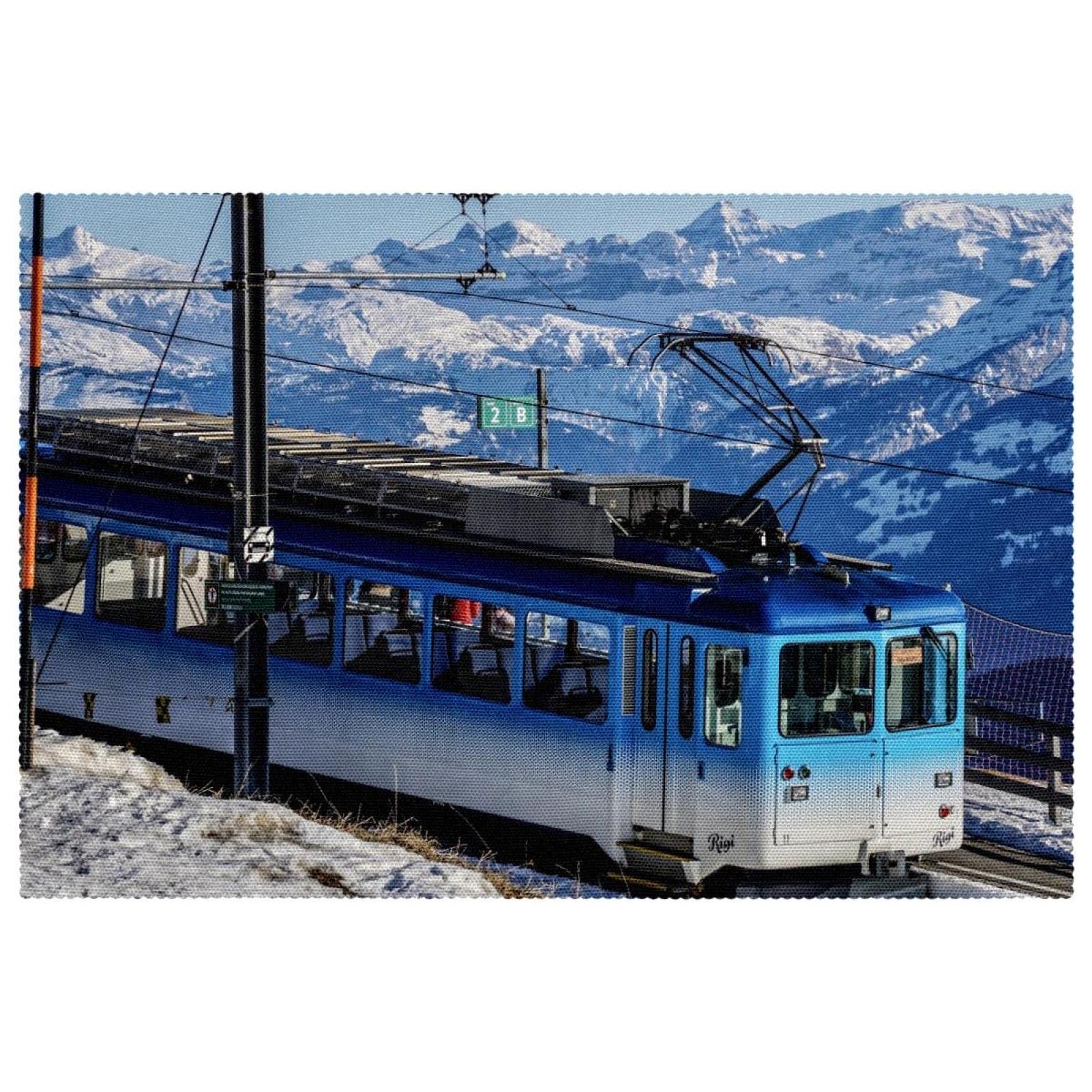Set de table train de neige pour repas de fête et dîners d'hiver chaleureux en famille
