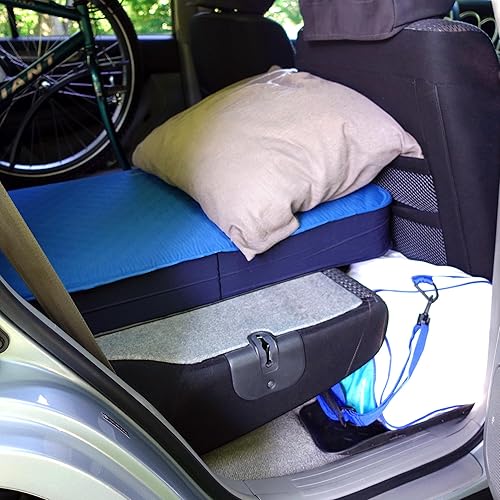 Miniatura 5 de LOSTHORIZON Colchón de campamento de aire y espuma, almohadilla de dormir autoinflable, 4.5 pulgadas de grosor, con bomba de aire, cuna