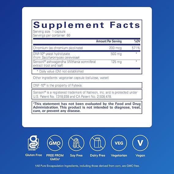 Pure Encapsulations PureLean Satiety - يدعم إشارات الامتلاء واستقلاب العناصر الغذائية وعادات الأكل الصحية* - خالٍ من الغلوتين وغير معدّل وراثيًا - 60 كبسولة (60 وجبة)