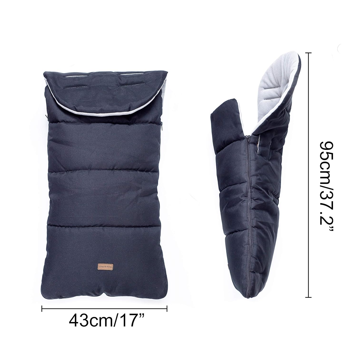 Croc N Frog Bundle - 2 Items: Shopping Cart Cover for Baby (Multicolor Owls) and Stroller Blanket (Grey) : Baby