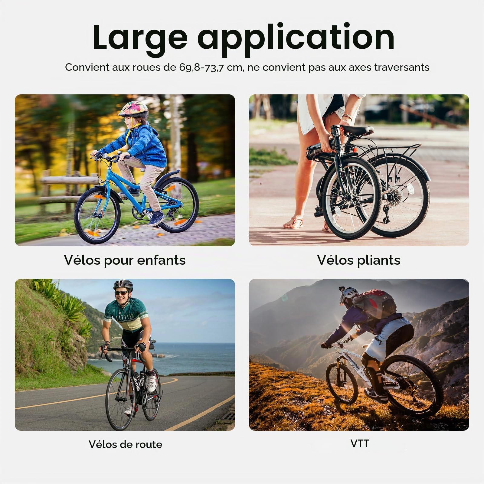 Support de calibrage professionnel pour vélo, support de centrage de vélo, double réglage à 360°, largeur réglable de 9 à 15 cm, support de correction de jantes, 27 × 19 × 50 cm