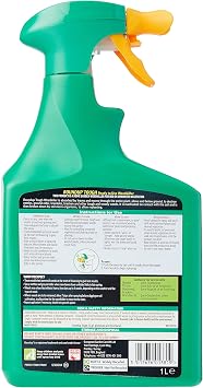 Roundup Fast Action Weedkiller Pump 'N Go Ready To Use Spray, 5 Litre & Tough Weedkiller, Spray, 1 Litre