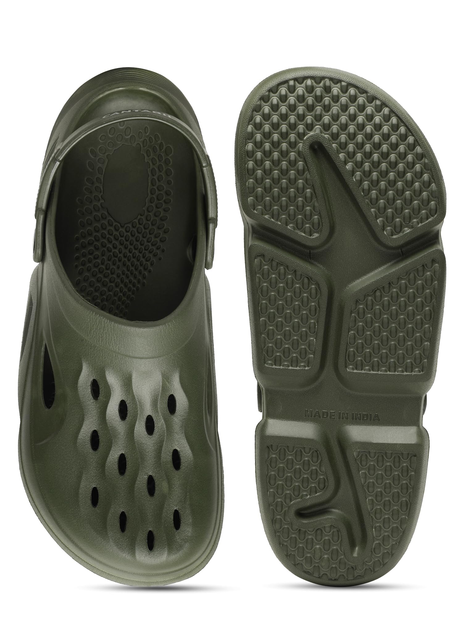 Cantabil Men Regular Comfortable Olive Solid Clogs for Men l Clogs for Men l Comfortable Clogs for Men (MSLP00020_Olive_24.2-24.9) (B0D9LFTV2H) Amazon Price History, Amazon Price Tracker