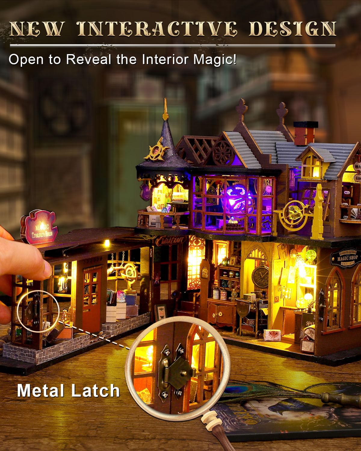 OurMiao Miniature House Kit Magic Treasure House, DIY Miniature