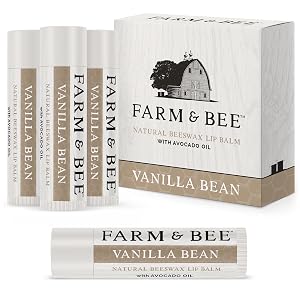 Natural Lip Balm - Organic Natural Ingredients - Beeswax Based Moisturizing Lip Care Chapstick for Chapped Lips -