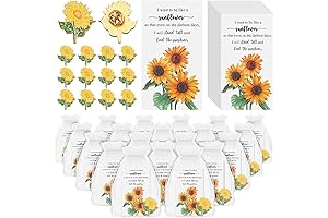 Huquary Gold Yellow Sunflower Brooch Pins with Sunflower Thank You Cards and...