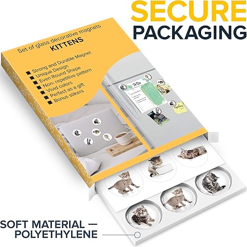 Miniatura 7 de Imanes decorativos para nevera  Imanes de vidrio para refrigerador  Bonitos imanes de nevera para oficina y cocina  Imanes de pizarra blanca