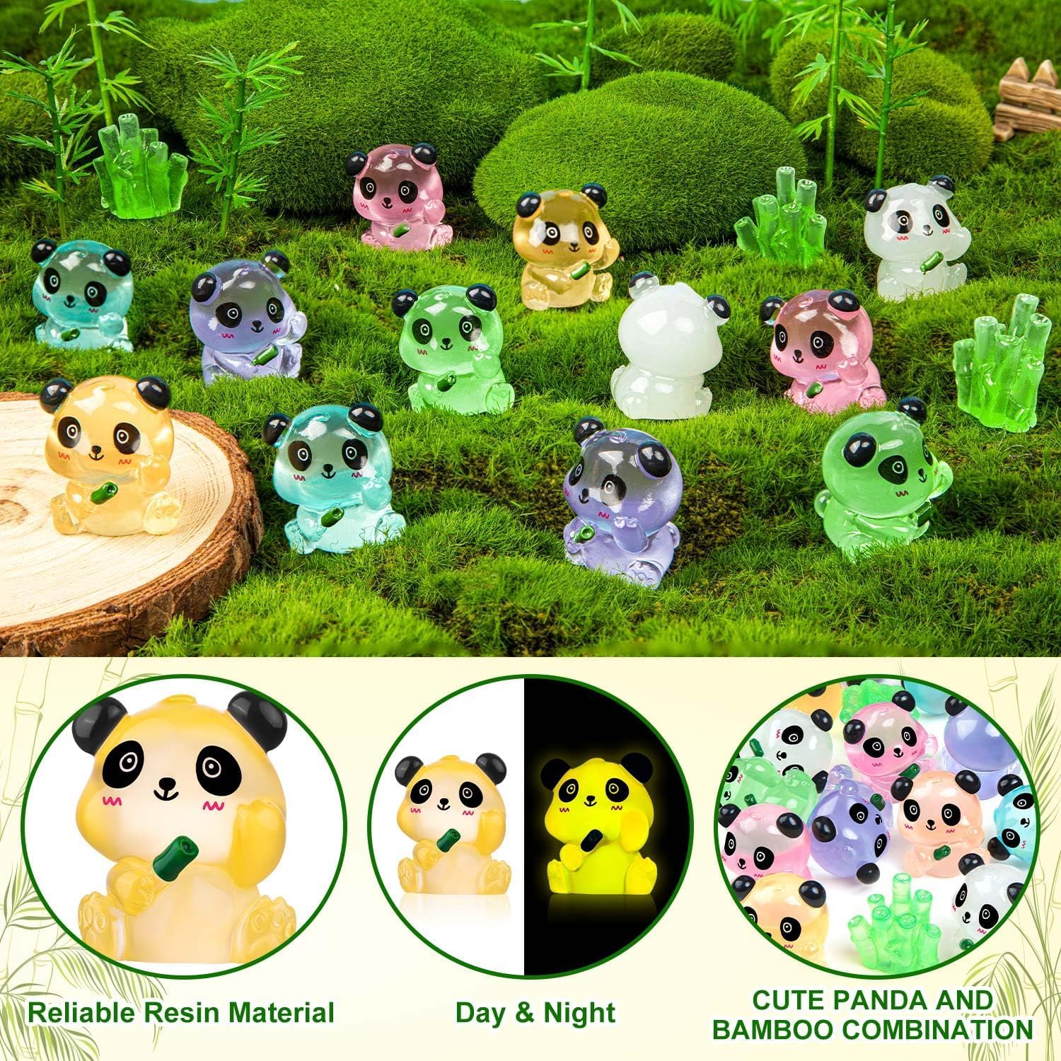 LSLYHTC Luminous Mini Panda Figurines - Image 4