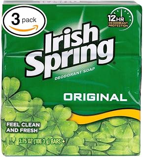 Irish Spring Original Bar Soap 3-Pack, 12-Hour Odor Protection, 98% Natural for Men & Women, 3.75oz Bars
