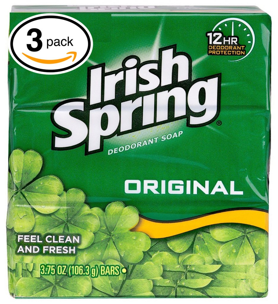PACK OF 3 BARS Irish Spring ORIGINAL SCENT Bar Soap for Men Women 12-HOUR ODOR DEODORANT PROTECTION For