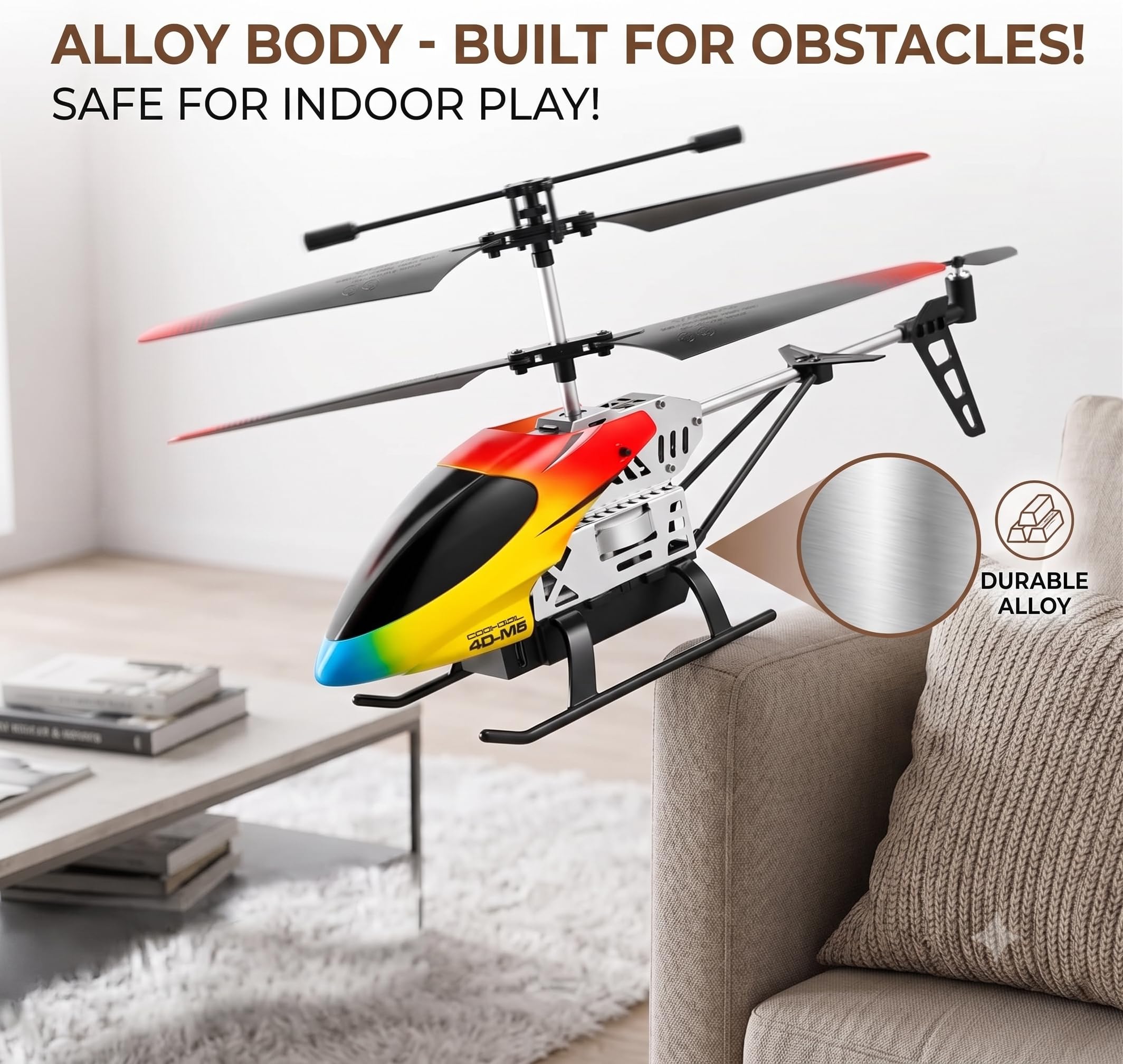 Jack Royal Remote Control Helicopter for Kids Altitude Hold 2.4GHz RC Helicopters with Gyro for Beginner Toys Indoor Flying with 3.5 Channel LED Light Multi Color