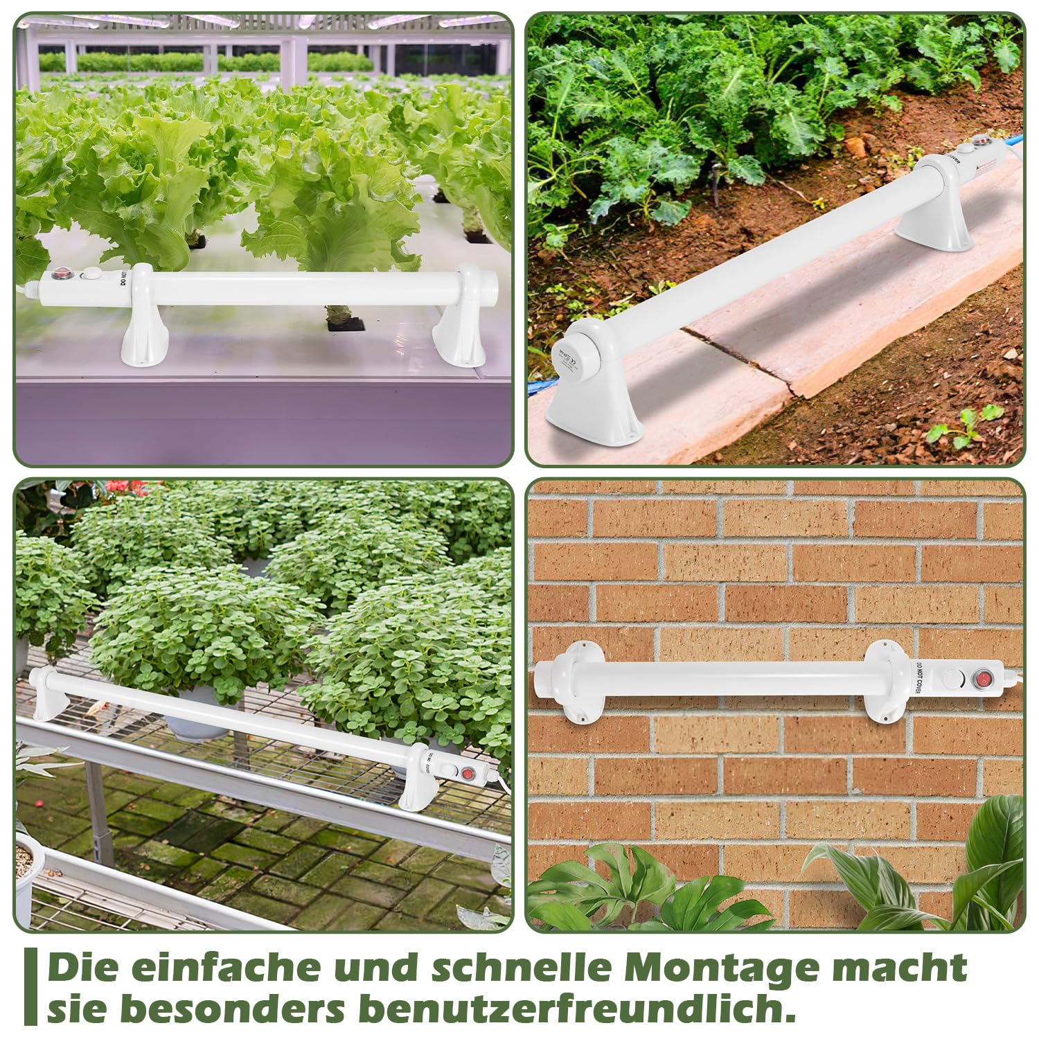 Chauffage de serre 135 W, 100 cm, protection contre le gel pour plantes