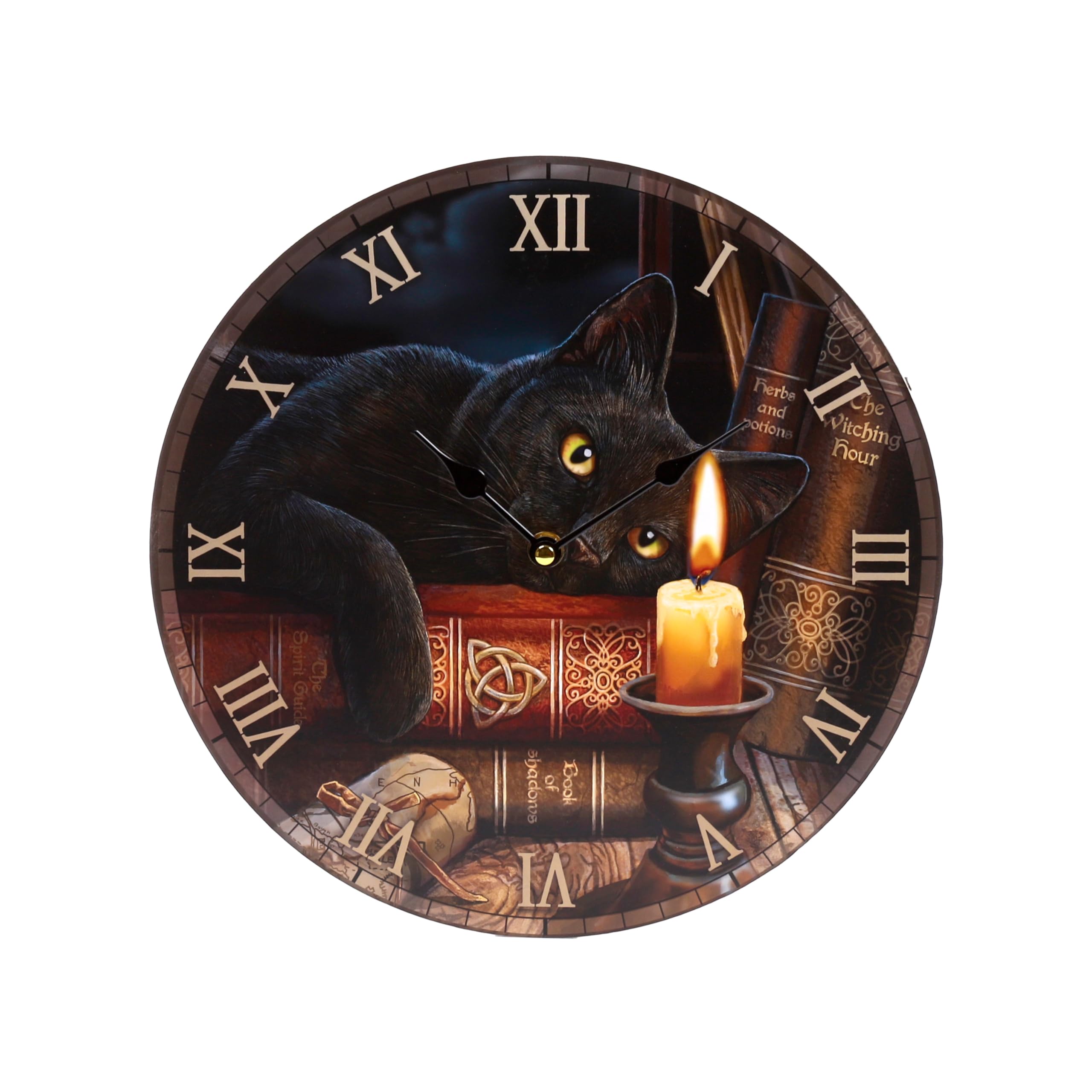 Witching Hour Cat  - Wall Clock - 30 x 30cm - Brand New & Boxed