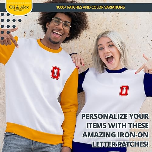 Miniatura 496 de Parches de letras termo-adhesivas de alta calidad – Lindas letras para ropa – Parche universitario para ropa – Letras bordadas de 4 1/2 parches