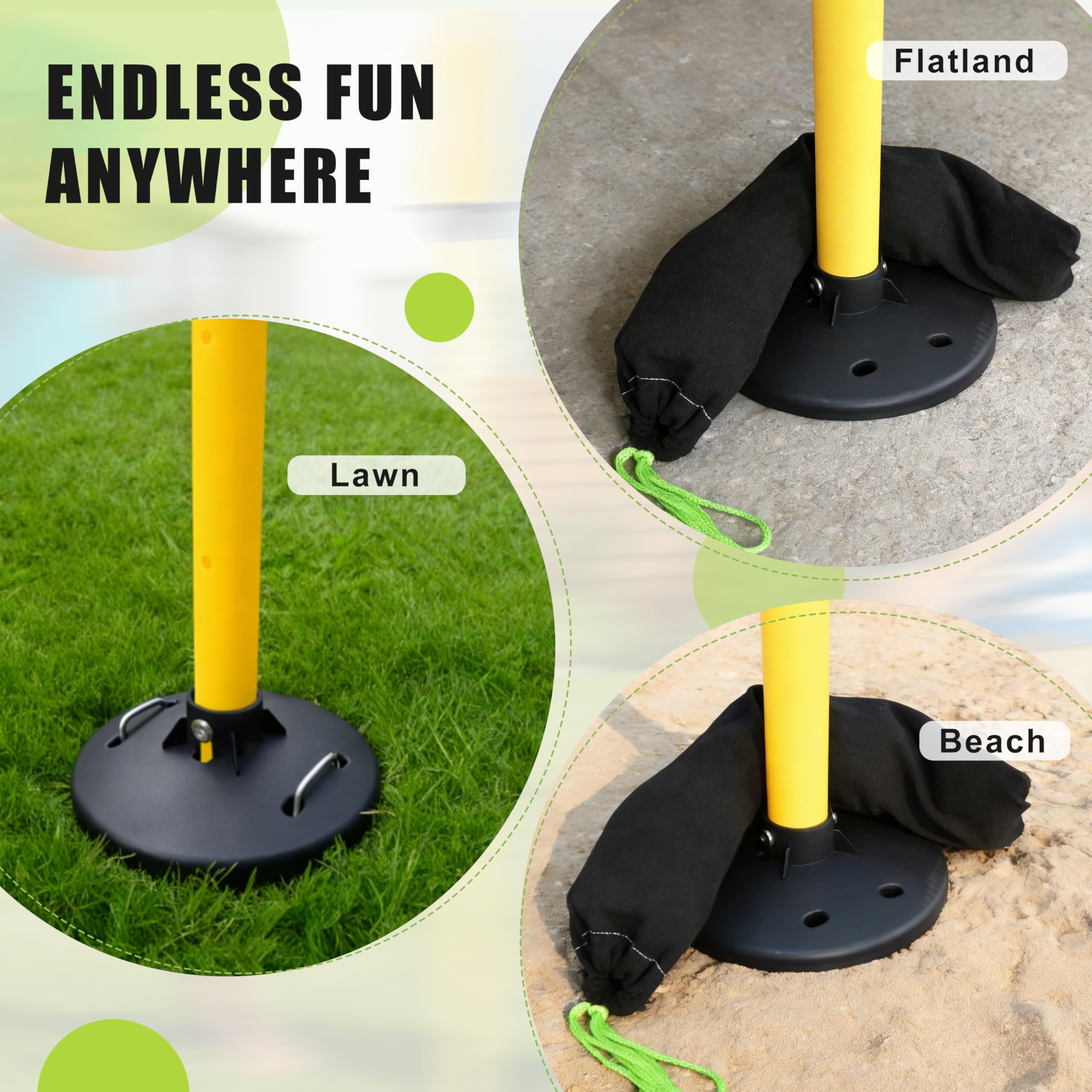 Jeu de disque volant avec bâtons réglables en hauteur et suivi des scores, jeu de lancer de bouteille en plein air pour la plage, la pelouse, le camping, jeu de fer à cheval polonais pour
