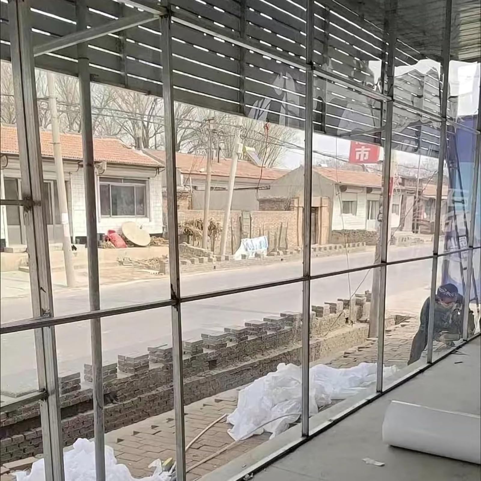 Invernadero Policarbonato, Marquesina Techo Pérgola Impermeable Transparente, Tablero Resistencia PC para Invernadero, Fácil de Cortar (1x20m/3.3x65.6ft)