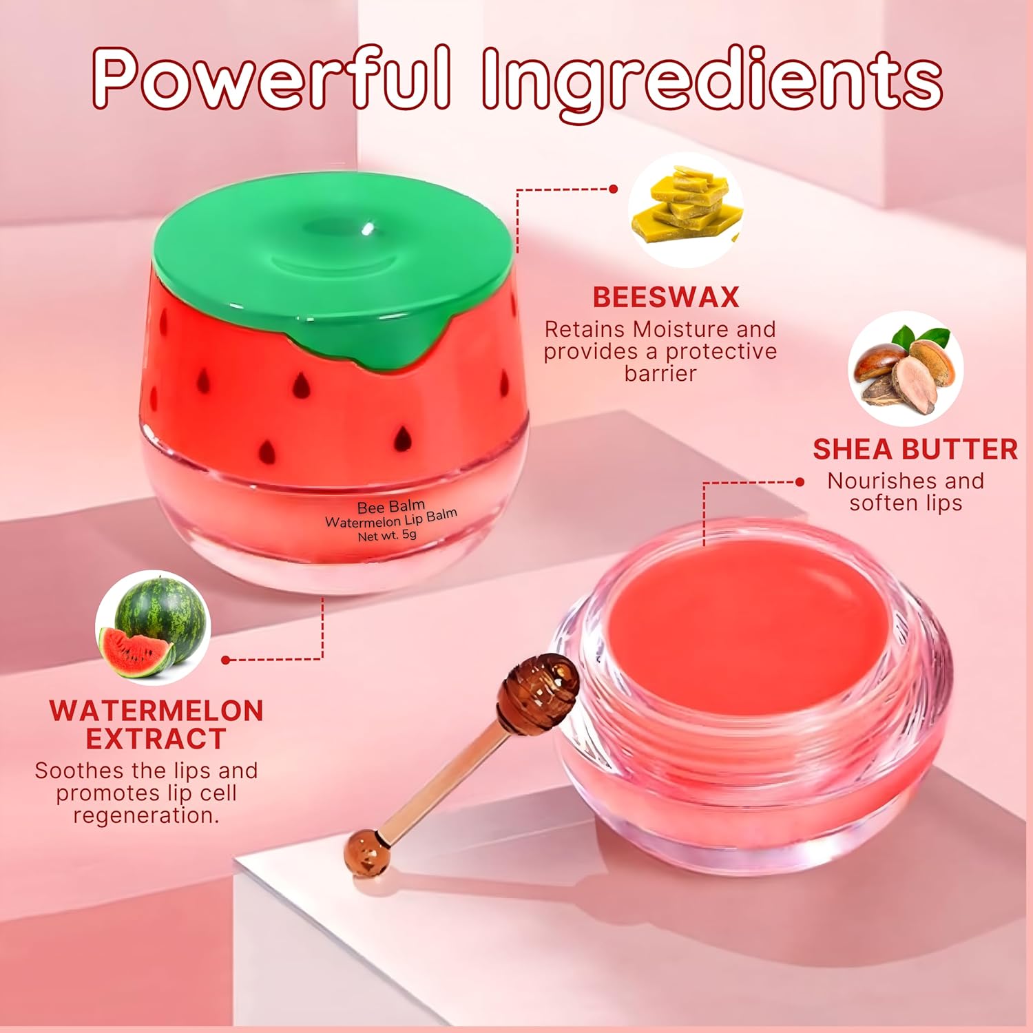 Original My Bee Balm Lip Balm - Propolis Hydrating Balm Honey Pot for Dry, Chapped & Cracked Lips - Enriched with Propolis, Honey & Vitamin E - Soften, Smooth & Reduce Lip Lines