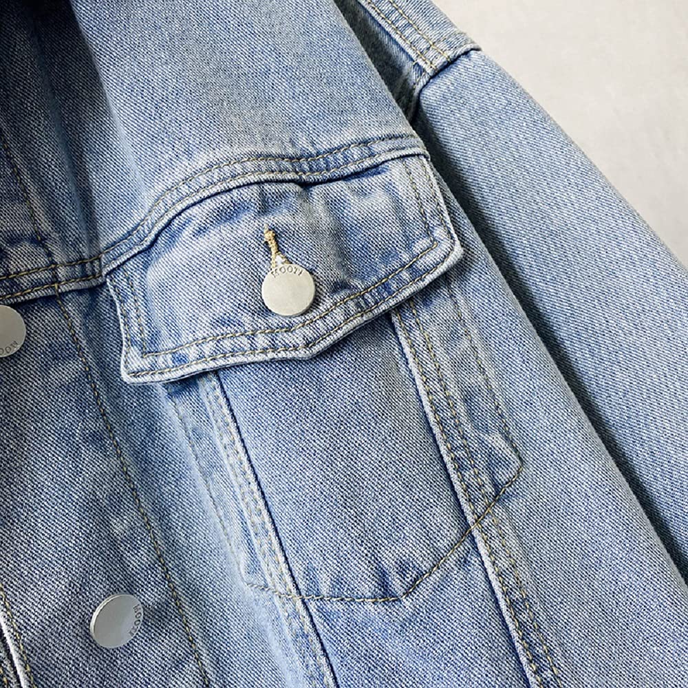 TangDao Chaqueta vaquera para mujer niña, chaqueta de entretiempo chaqueta vaquera para primavera otoño