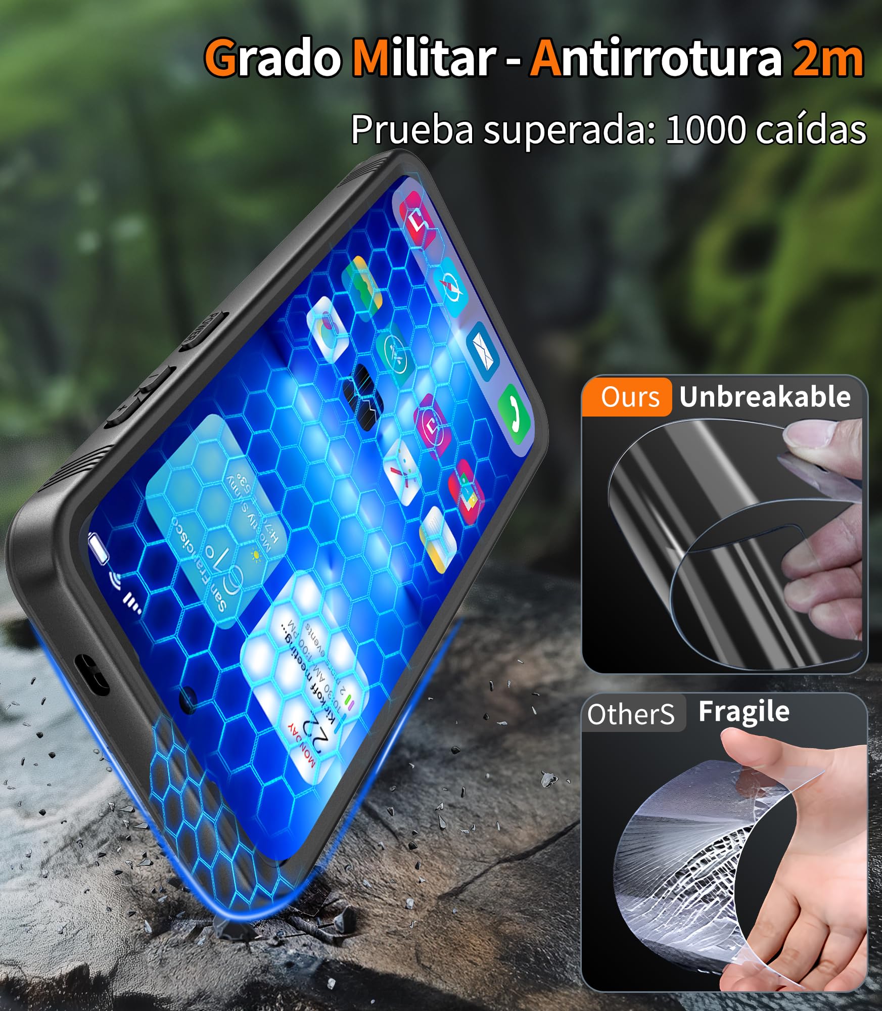 Cozycase Top Funda 360 para Samsung Galaxy S26 Ultra Militar IP68 Impermeable Antigolpes Resistente Carcasa S 26 Antipolvo Acuatica Sumergible Doble Waterproof Case Agua Protectora Anti Golpes Polvo