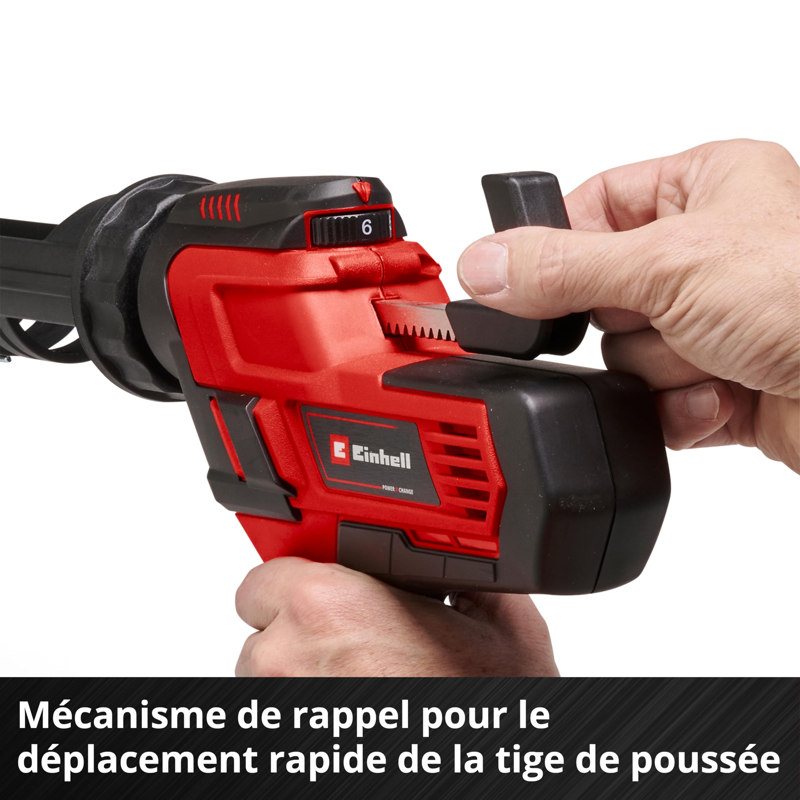 Einhell Pistolet à sceller sans fil TE-SG 18/10 Li-Solo Power X-Change (18 V, pour cartouches 310 ml, force de poussée max. de 2 000 N, vitesse réglable) Livré sans Batterie ni Chargeur