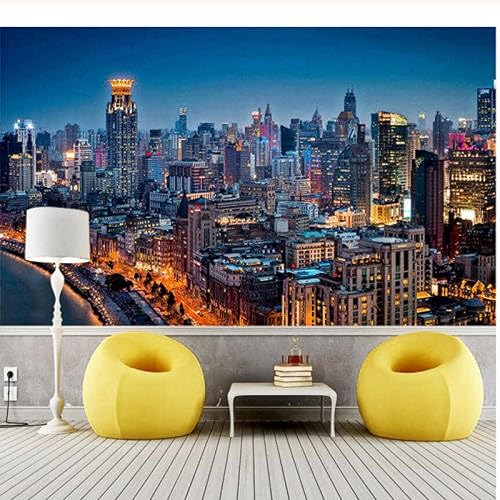 Miniatura 2 de Wallpapers Custom HD Photo 3D Modern Wall Paper Beautiful Urban Night TV Background Wall Home Decoration Papel De Pared 138X96