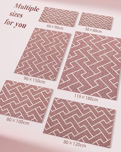 Miniatura 115 de hicorfe Juego de alfombras y tapetes de cocina, alfombra antideslizante de polipropileno súper absorbente, tapete suave y cómodo, lavable para Negro