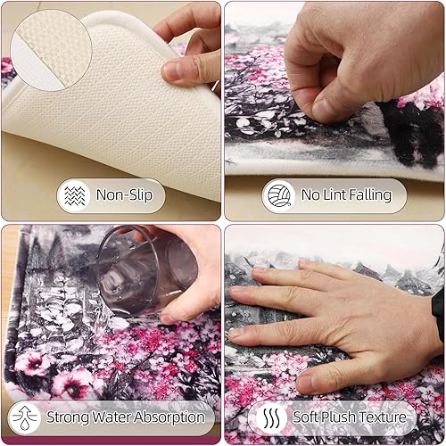 Miniatura 10 de Juego de accesorios de baño morados, juego de accesorios de baño morados de 9 piezas con basura, soporte para cepillos de dientes, taza para cepillo