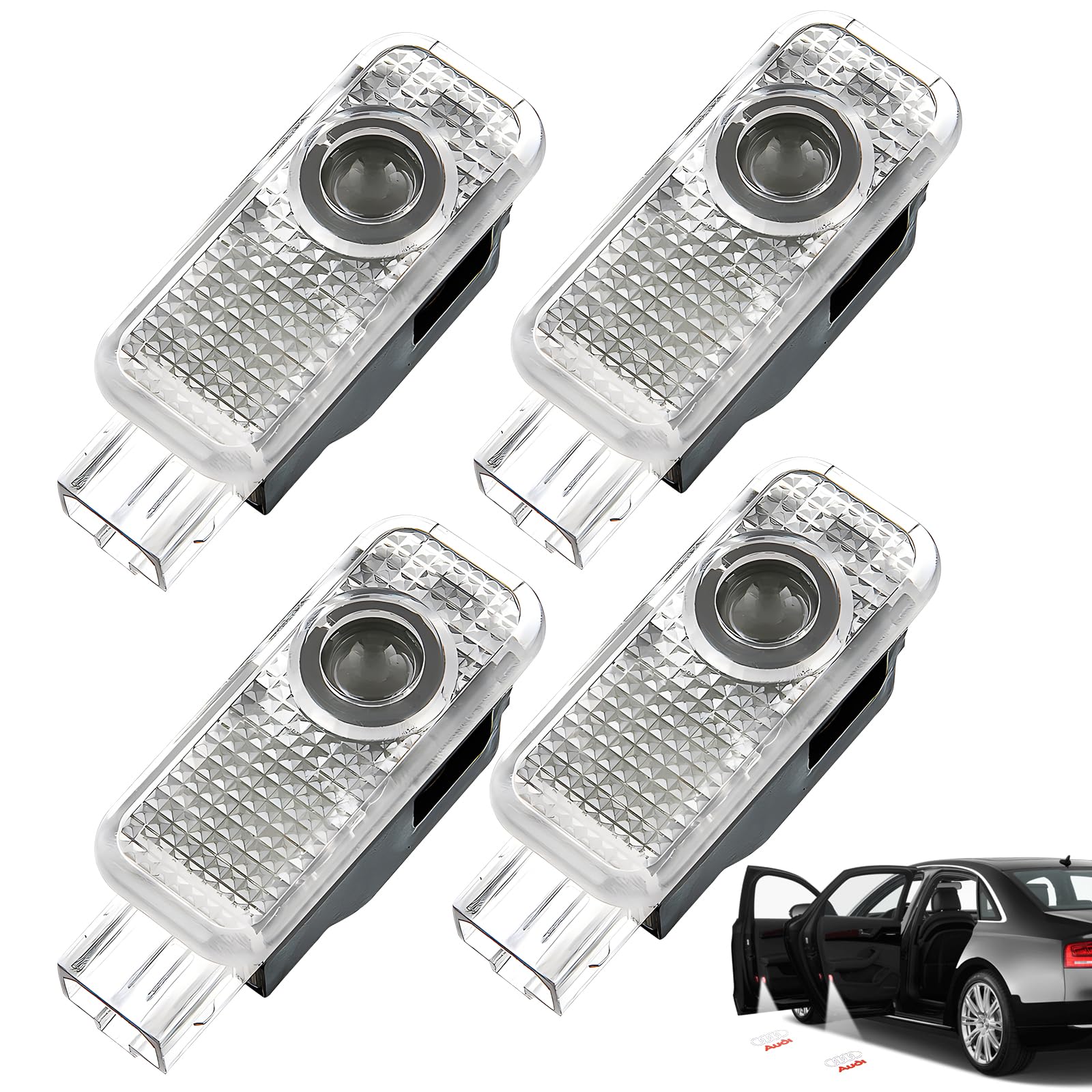 Kairiyard Luci Portiere Auto Con Logo - Proiettore LED Per Audi A1/A3/A4/A5/A6/A7/A8/Q2/Q3/Q5/Q7/Q8/TT/R8 - Foto 10