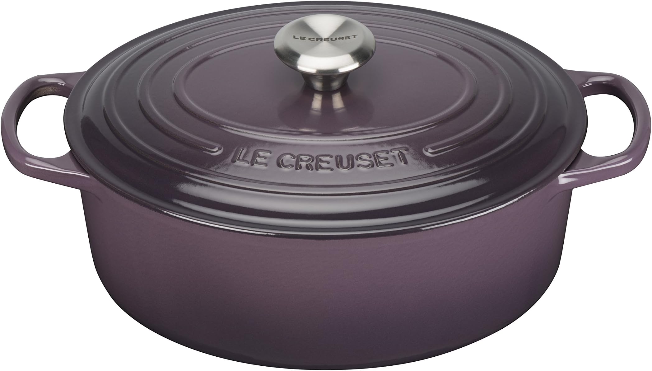 Le Creuset Cast Iron Signature Oval Casserole, 29cm, Cassis, 29 cm