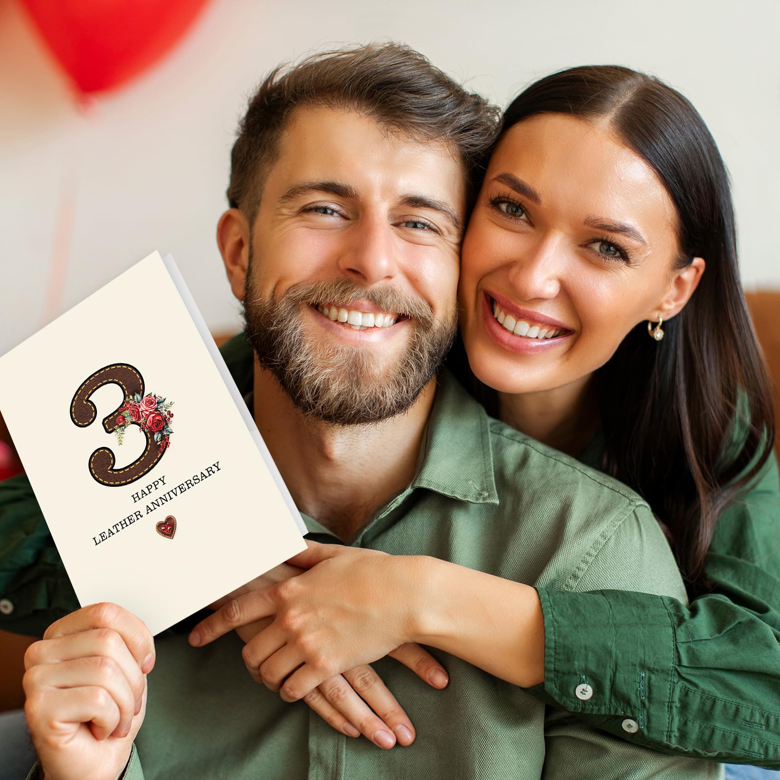 Bestmelo 3 Year Anniversary Card,3rd Anniversary Card Gifts,Third
