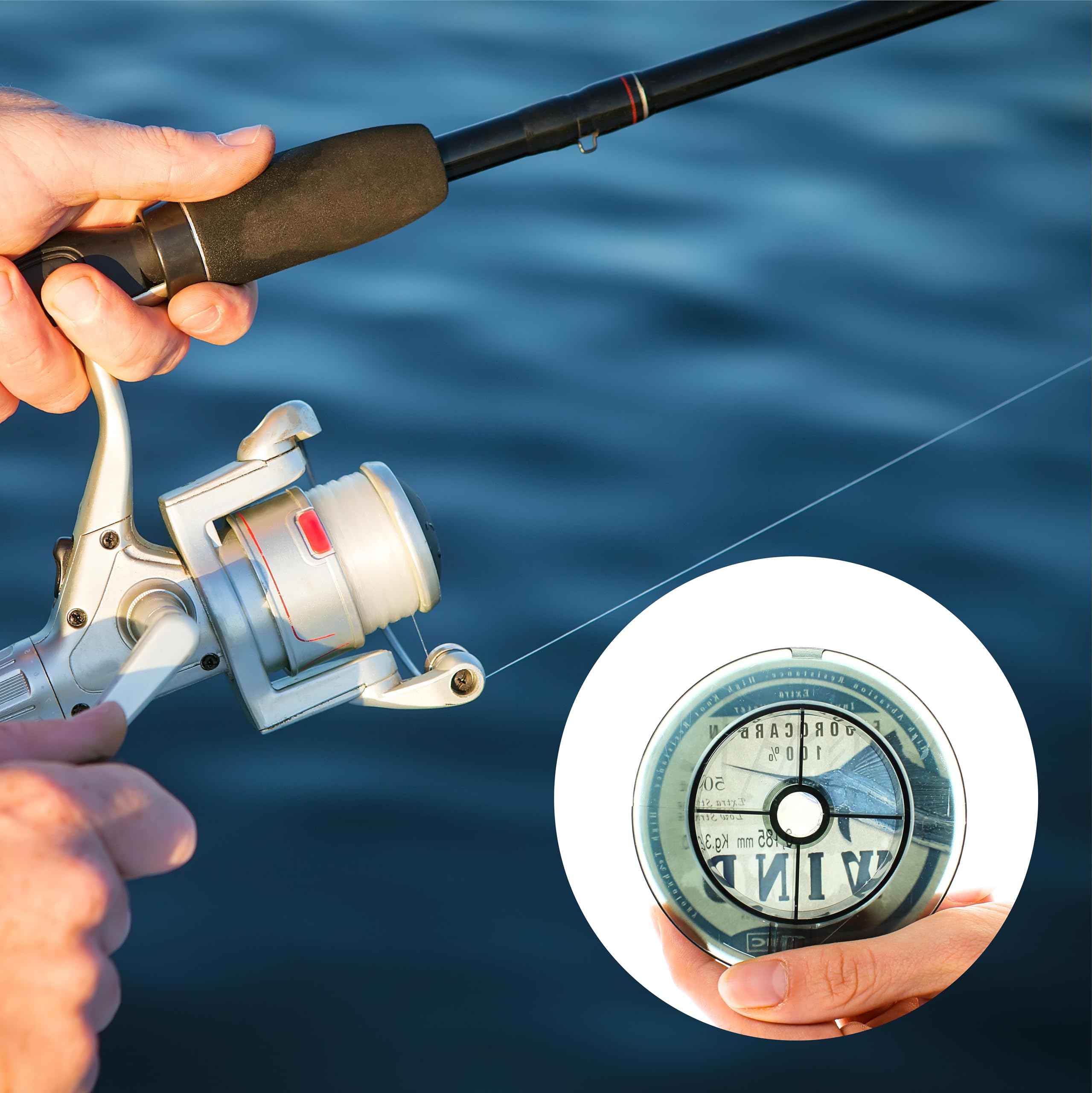 Colmic – Hilo Fluorocarbono Wind 100% Invisible en el Agua – Bobina de 50 m – Alta Resistencia, Low Stretch, Extra Strong – Fabricado en Japón – Ideal para Pesca en mar y Agua Dulce