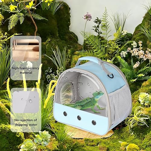 Miniatura 5 de Transportador de viaje de dragón barbudo, jaula de lagartos, bolsa de animales pequeños para erizo, rata, loro, pájaro, conejillo de indias,