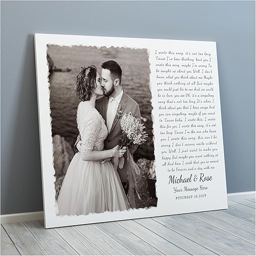 Vista 244 de Letras de música personalizadas, canciones, lienzo/fotos sin marco/impresiones enmarcadas con corazón en nombres de corazón, fecha de carga de fotos