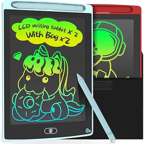 2 Pack LCD Writing Tablet Random Shipment Doodle Board for Kids with 2 Bag, Electronic Drawing Tablet Drawing Pads, LEYAOYAO Learning Toddler Toy - Gift for 3-6 Years Old Boy Girl