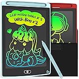 2 Pack LCD Writing Tablet Random Shipment Doodle Board for Kids with 2 Bag, Electronic Drawing Tablet Drawing Pads, LEYAOYAO Learning Toddler Toy - Gift for 3-6 Years Old Boy Girl Blue+red