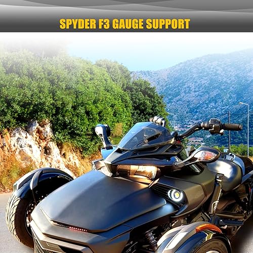 Miniatura 6 de Soporte de calibre para Spyder F3, cubierta de calibre Sresk para Can Am Spyder F3 F3-S 2015-2022, reemplaza #219400531 (ahumado)